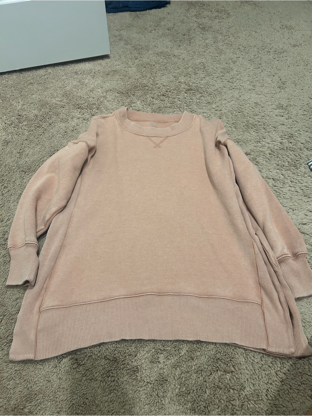 aerie Soft Crewneck Sweater in Dusty Rose